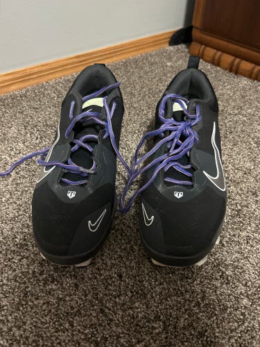 Black Men's Size M 11.0 (W 12.0) Adult Nike Trout Low Top Molded Cleats (Used)