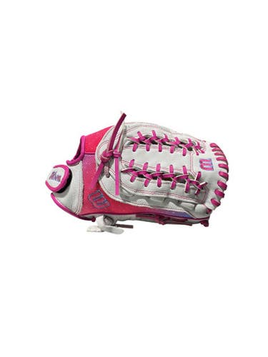 Used Wilson FLASH GLOVE BB/SB Glove RH Throw Pink 12" 11834-S000046948