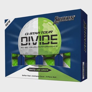 SRIXON Q STAR TOUR DIVIDE 6 WHITE/GREEN GOLF BALL DOZEN