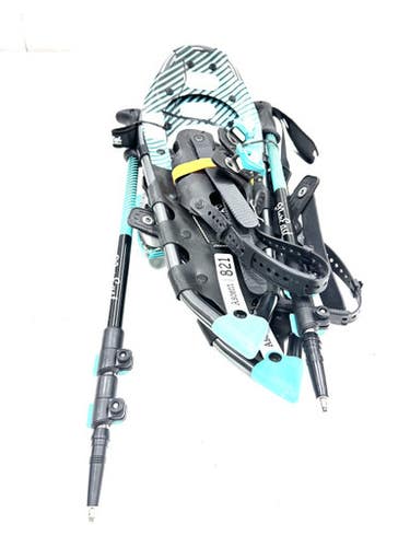 Used NOREAST SNOWSHOES W/ HIKING POLES Snowshoes Mens Teal 25" 11860-S000304769