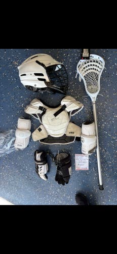 Lacrosse equipment. Full set up