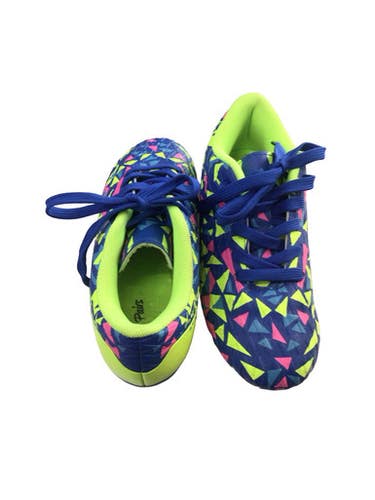 Used Soccer Cleats Royal Blue And Lime Green Junior 02 11760-S000088239