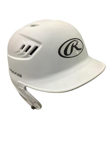 Used Rawlings 6 3/8 - 7 1/8 Batting Helmet No Mask White LG 11347-S000264298