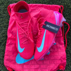 Pink Men's Size M 11.0 (W 12.0) Nike Zoom Mercurial SuperFly 10 FG Molded Cleats Cleats (New)