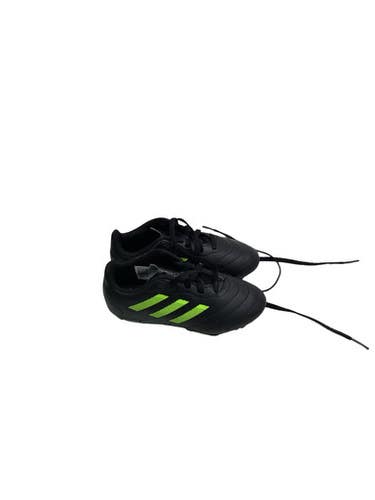 Used Adidas GRN/BLK/WHT Soccer Cleats Black And Neon Green Youth 11.0 11347-S000263978