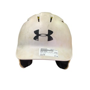 Used Under Armour 6 1/2 - 7 1/2 WHITE Batting Helmet No Mask White One Size 11347-S000263955
