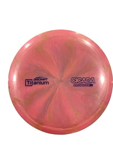 Used Discraft TITANIUM CICADA DRIVER Disc Golf Driver Pink 177g 11347-S000263924