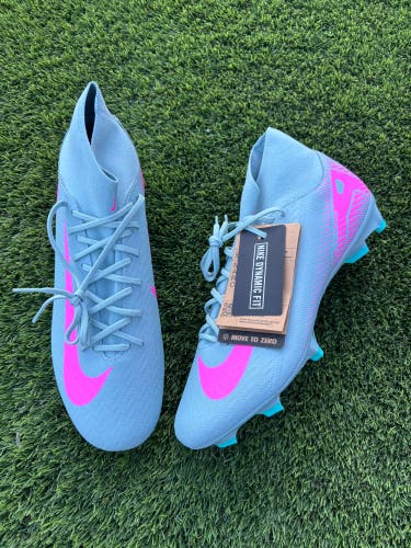 Blue Men's Size M 10.5 (W 11.5) Nike Zoom Mercurial SuperFly 10 Academy MG Molded Cleats Cleats (New