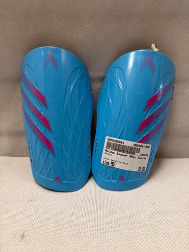 Used Adidas Soccer Shin Guards Junior Carolina Blue MD 11490-S000269081