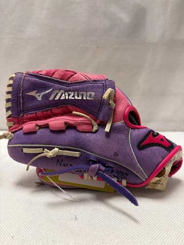 Used Mizuno FINCH LH Throw Fastpitch Gloves Purple 10" 11490-S000269083