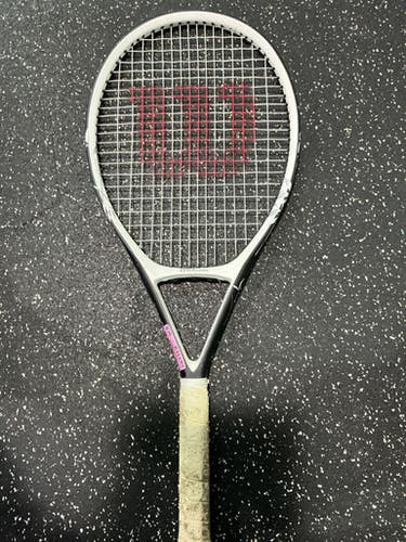 Used Wilson BLACK WHISPER Adult Tennis Racquet Black 4 3/8" 10743-C000470990