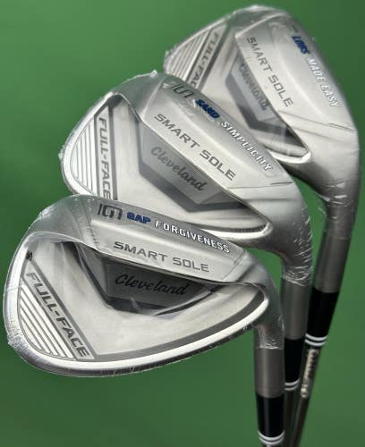 Cleveland Smart Sole Full Face Wedge Set Steel Gap, Sand, Lob GW, SW, LW NEW!