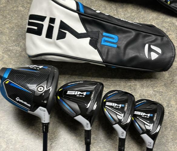 TaylorMade SIM2 MAX Right Hand Set Driver, 3-Wood, 3H, 4H Ventus Stiff RH NICE!