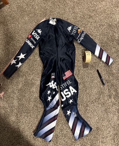 2025/26 US Ski Team Kappa Men's XL Speed Ski Suit (Like New) FIS Legal