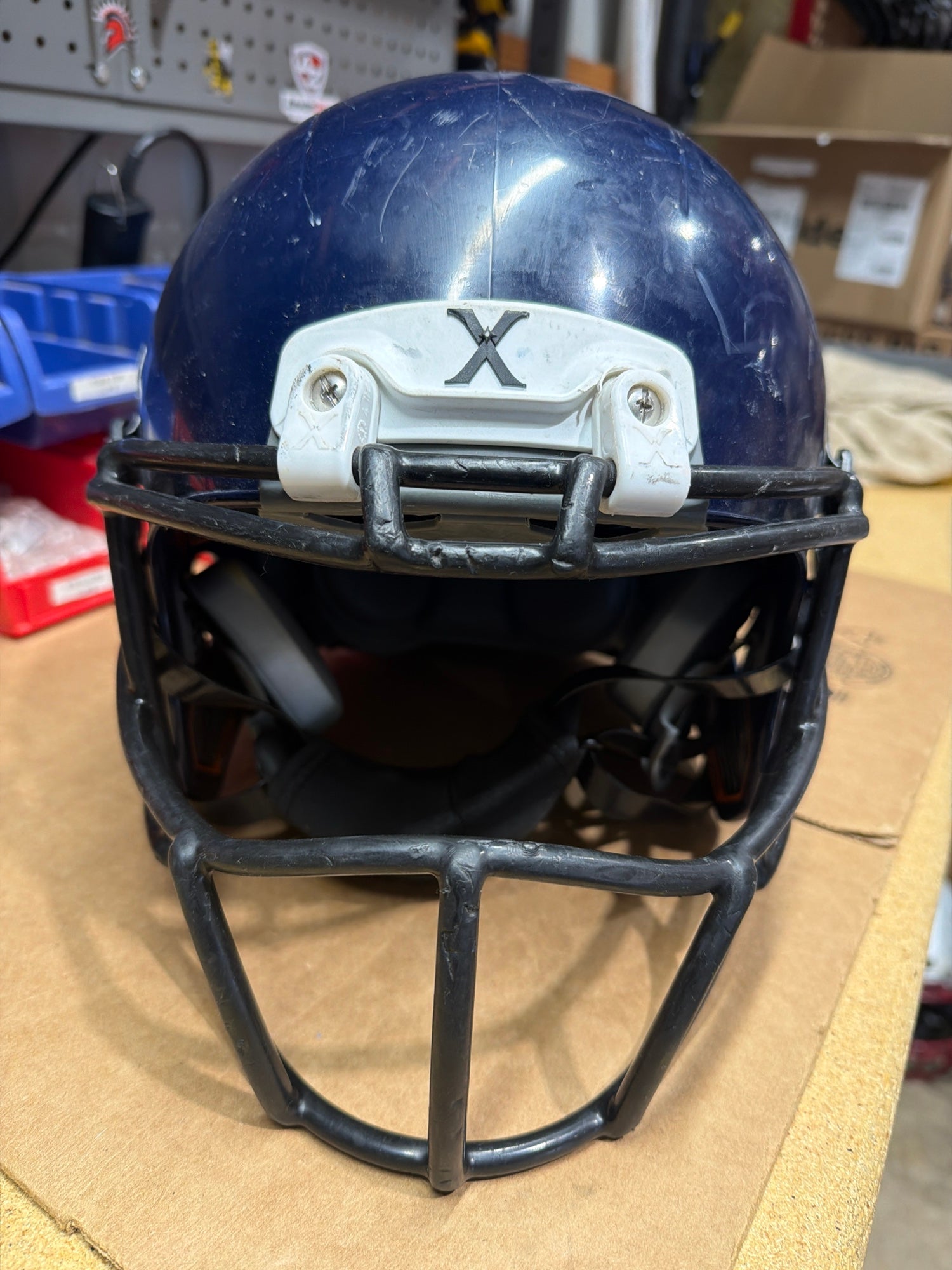 cheap football helmets used Xenith X2E+ Youth Helmet (Gloss Navy) - Adaptive Fit
