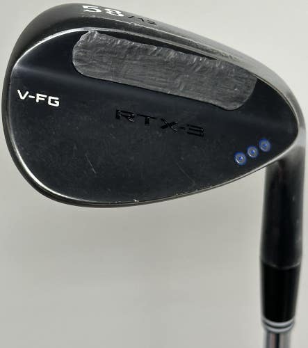 Cleveland RTX-3 Black Satin Blade Lob LW Wedge 58-12* V-FG Steel Wedge Flex RH
