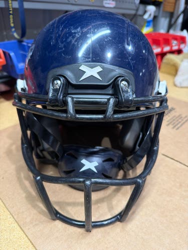 USED XENITH X2E+ YOUTH FOOTBALL HELMET - SMALL - NAVY