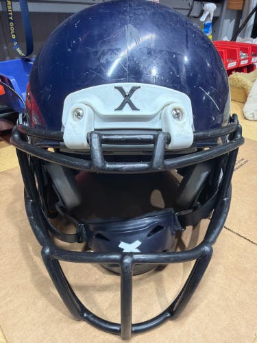 USED XENITH X2E+ YOUTH FOOTBALL HELMET - LARGE - NAVY