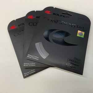 3 Pack Solinco Confidential 18g/1.15mm Polyester String