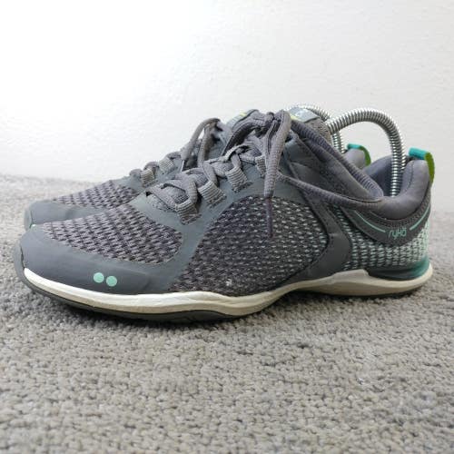 Ryka Graphite Training Sneakers Womens Size 8 Walking Shoes Gray Lace Up Low Top