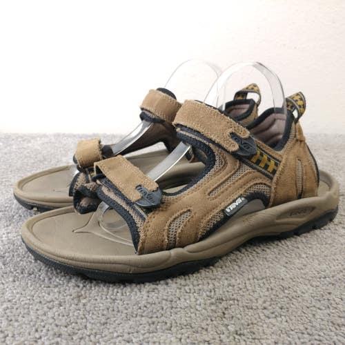Teva Hurricane XLT2 Cross Strap Shoes Mens Size 10 Brown Leather Hiking Sandals