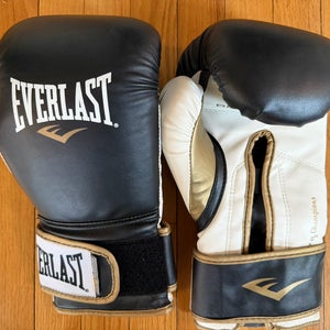 Everlast Protex Boxing Gloves Black White - 16oz ounce