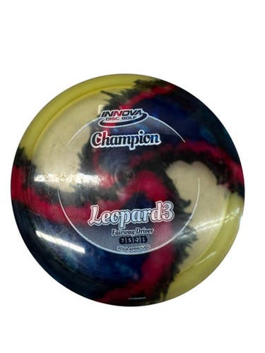 Used Innova CHAMP TYE DYE LEOPARD 3 Disc Golf Driver Yellow 11835-S000205504