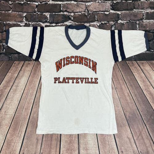 Vintage UW University of Wisconsin Platteville Pioneers 70s/80s T-Shirt Size M