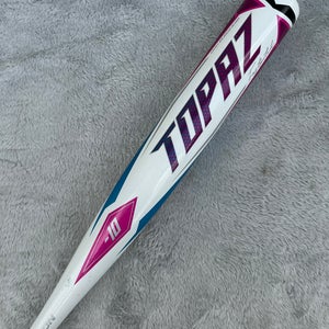 White 2022 Easton Topaz Alloy Bat (-10) Alloy 19 oz 29" (Used)