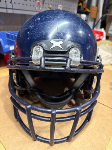 USED XENITH X2E+ YOUTH FOOTBALL HELMET - LARGE - NAVY