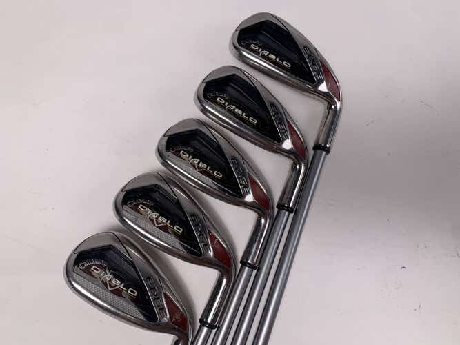 Callaway Diablo Edge Iron Set 6-PW 55g Ladies Graphite Womens RH Oversize Grips