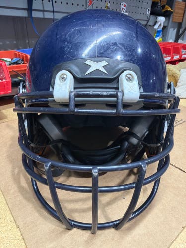 USED XENITH X2E+ YOUTH FOOTBALL HELMET - MEDIUM - NAVY