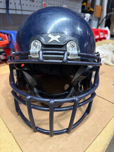 USED XENITH X2E+ YOUTH FOOTBALL HELMET - LARGE - NAVY