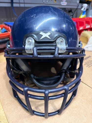 USED XENITH X2E+ YOUTH FOOTBALL HELMET - MEDIUM - NAVY