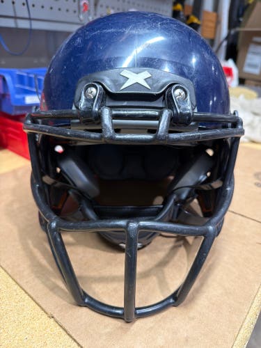 USED XENITH X2E+ YOUTH FOOTBALL HELMET - MEDIUM - NAVY
