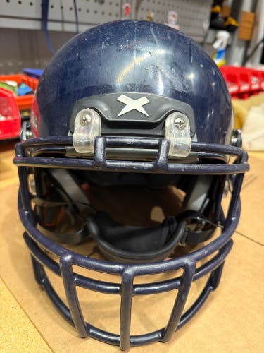 USED XENITH X2E+ YOUTH FOOTBALL HELMET - LARGE - NAVY