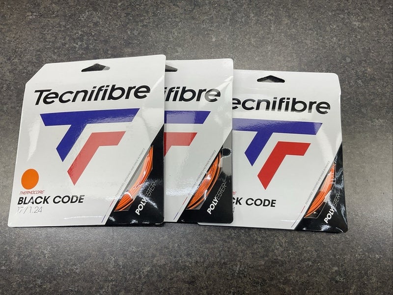 Tecnifibre Black Code 17g/1.24 Tennis String (Fire) 3 Pack