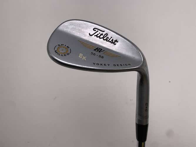 Titleist Vokey Spin Milled CC Chrome Wedge 56* 8 Wedge Steel RH Midsize Grip