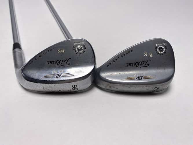 Titleist Vokey Spin Milled SM4 Chrome Wedge Set 52* 12 56* 8 DG Steel Mens RH