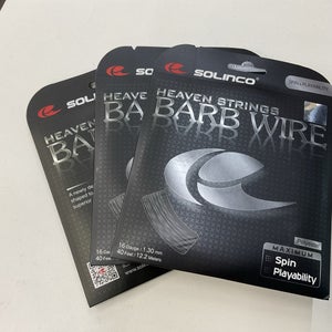 3 Pack Solinco Heaven Strings Barb Wire Polyester 16g, 1.30mm