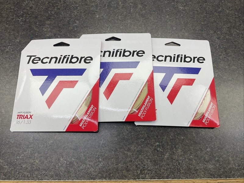 Tecnifibre TRIAX 16g/1.33 Tennis String (Natural) 3 Pack