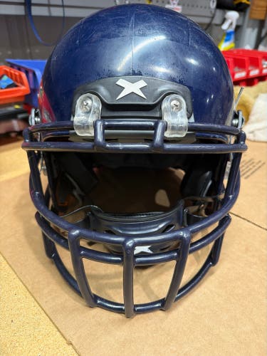 USED XENITH X2E+ YOUTH FOOTBALL HELMET - LARGE - NAVY