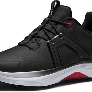 FootJoy Men's Hyperflex Golf Shoe, Black/White/Red, 11.5 Medium