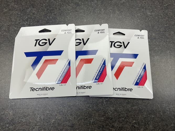 Tecnifibre TGV 17g/1.25 Tennis String (Pink) 3 Pack