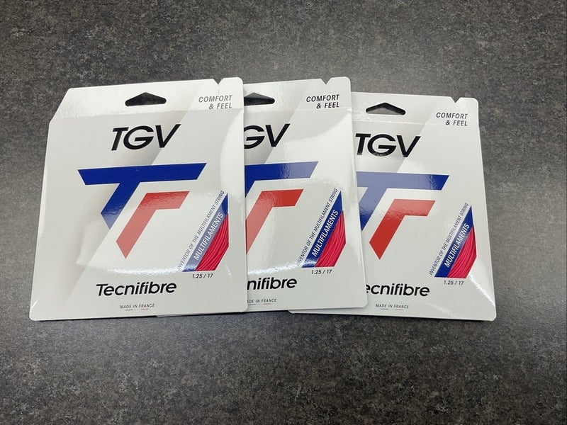 Tecnifibre TGV 17g/1.25 Tennis String (Pink) 3 Pack