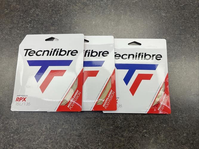 Tecnifibre RPX 15L/1.35 Tennis String (Natural) 3 Pack