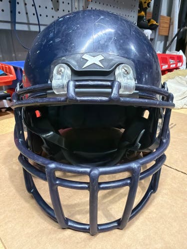USED XENITH X2E+ YOUTH FOOTBALL HELMET - LARGE - NAVY