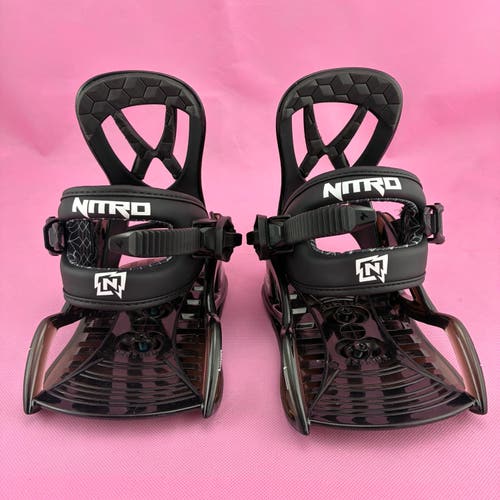Nitro Micro Charger Snowboard Bindings Junior Youth XS Black