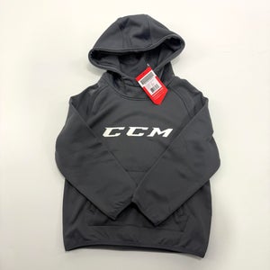 New Dark Grey CCM Youth Core Tech Pullover Hoodie | Youth XS | #888600335865