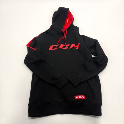 New Black and Red CCM Core Pullover Hoodie | Senior M | #191520316471